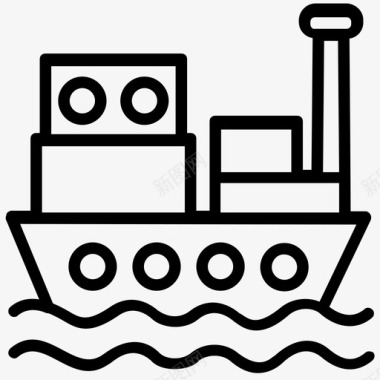 游船游轮巡洋舰图标图标