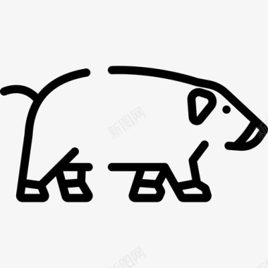 猪动物28直系图标图标