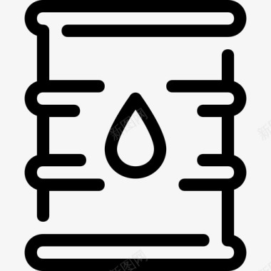 桶能量8线性图标图标