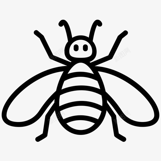 蜜蜂大黄蜂飞虫图标svg_新图网 https://ixintu.com 大黄蜂 昆虫线图标 蜜蜂 飞虫