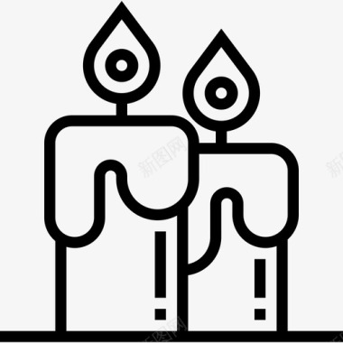 蜡烛万圣节16直系图标图标