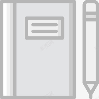 笔记本必备品2线性颜色图标图标
