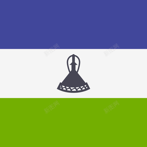 莱索托国际旗帜4广场图标svg_新图网 https://ixintu.com 国际旗帜4 广场 莱索托