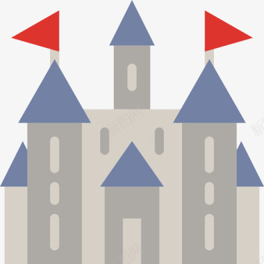 城堡中世纪3平房图标图标