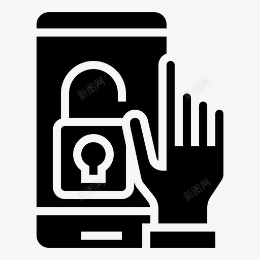 智能手机登录密钥密码图标svg_新图网 https://ixintu.com 保护 密码 密钥 数据安全标志符号 智能手机登录