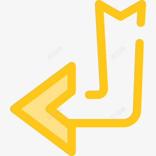 对角线箭头箭头10黄色图标svg_新图网 https://ixintu.com 对角线箭头 箭头10 黄色