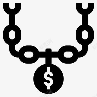 珠宝链美元金钱图标图标
