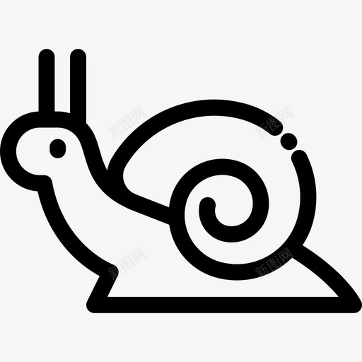 蜗牛春天的象征直线图标svg_新图网 https://ixintu.com 春天的象征 直线 蜗牛