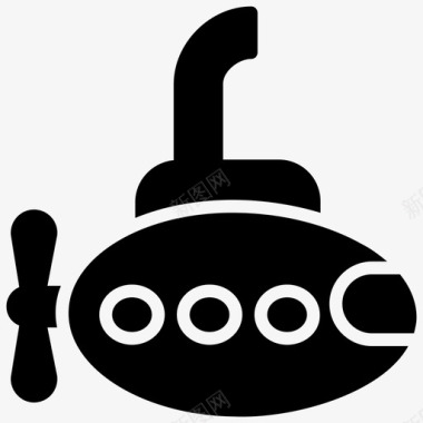 潜艇防御舰旅行图标图标