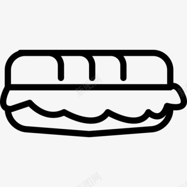 三明治食品饮料直系图标图标