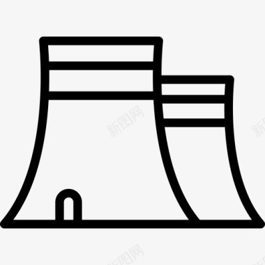 核电站生态学9线性图标图标