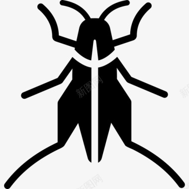 蚱蜢虫子蟋蟀图标图标