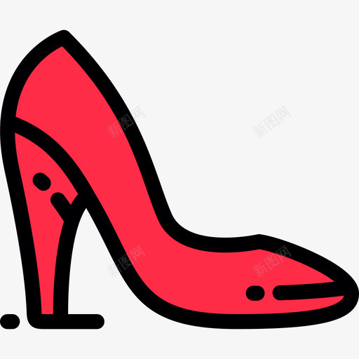 高跟鞋购物11线性颜色图标svg_新图网 https://ixintu.com 线性颜色 购物11 高跟鞋