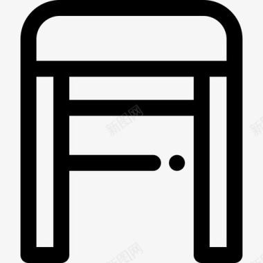 木制椅子家用物品10直线型图标图标