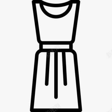 连衣裙衣服22直线型图标图标
