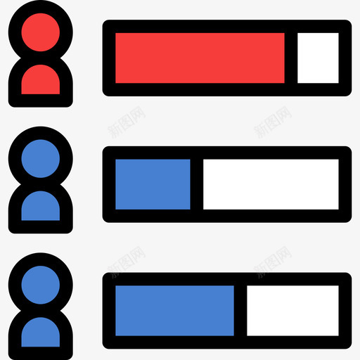 条形图选举2线形颜色图标svg_新图网 https://ixintu.com 条形图 线形颜色 选举2