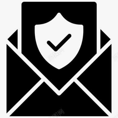 安全邮件加密电子邮件私人电子邮件图标图标