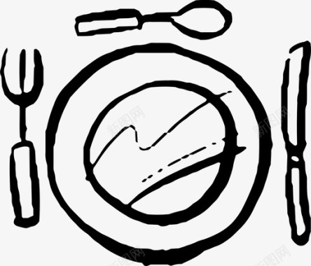 盘子餐具吃的图标图标