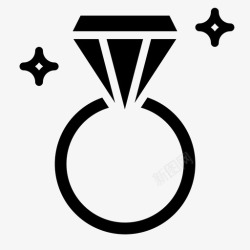 订婚衣服戒指钻石钻戒图标高清图片