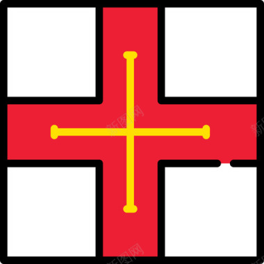 根西岛旗帜收藏3广场图标图标