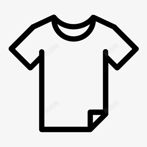 折叠T恤休闲时尚图标svg_新图网 https://ixintu.com 中性款 休闲 折叠T恤 时尚 衬衫 轮廓项目