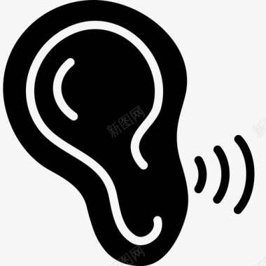 耳朵识别听图标图标