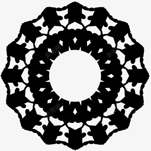 圆形装饰物抽象的基本的图标svg_新图网 https://ixintu.com 伊斯兰艺术 圆形艺术 圆形装饰物 基本的 抽象创作 抽象的 曼荼罗