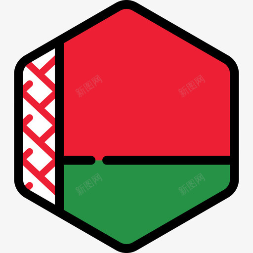 白俄罗斯国旗收藏5六边形图标svg_新图网 https://ixintu.com 六边形 国旗收藏5 白俄罗斯