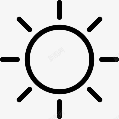 太阳天气和保险2线性图标图标