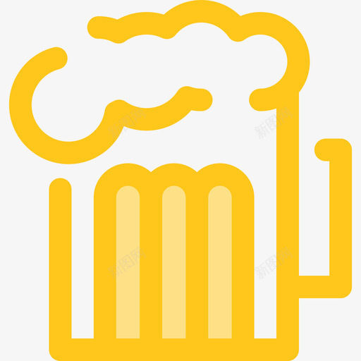 啤酒食物和餐厅7黄色图标svg_新图网 https://ixintu.com 啤酒 食物和餐厅7 黄色