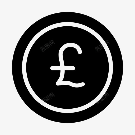 英镑硬币图标svg_新图网 https://ixintu.com 硬币 英镑