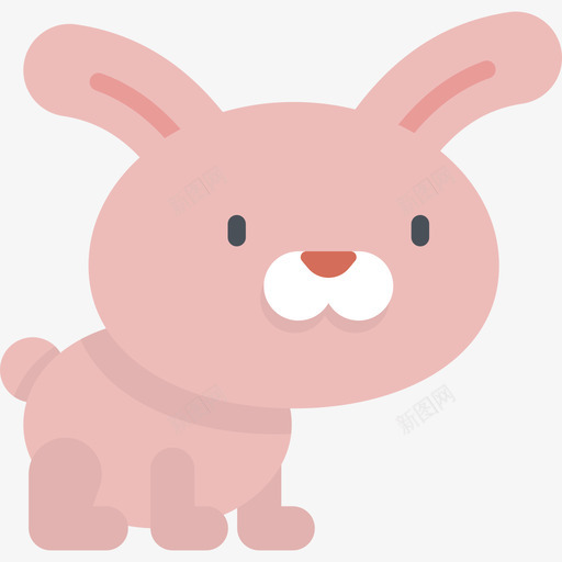 兔子kawaii动物2扁平图标svg_新图网 https://ixintu.com kawaii动物2 兔子 扁平