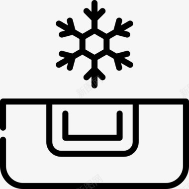 雪地浴狂欢节3线性图标图标
