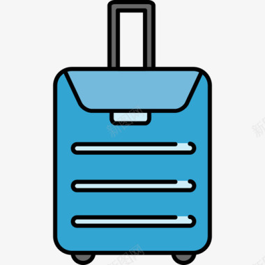 行李箱办公和商务9彩色128px图标图标
