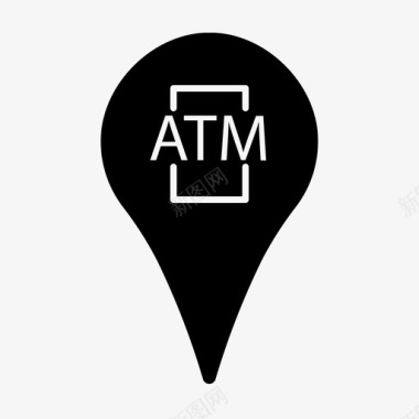 atm位置银行导航图标图标