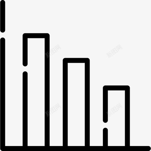 条形图图表3线性图标svg_新图网 https://ixintu.com 图表3 条形图 线性