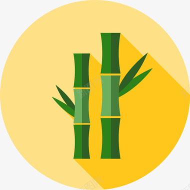 竹子园艺9扁平图标图标