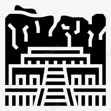 太平间庙建筑埃及图标图标