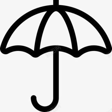 伞安全图标轮廓图标