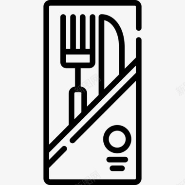 餐具餐厅3线性图标图标