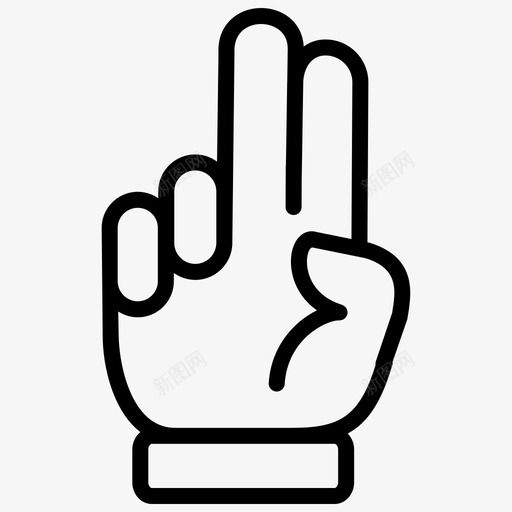 两个手指向上手势手向上图标svg_新图网 https://ixintu.com 两个手指向上 手势 手向上 手触摸手势 触摸