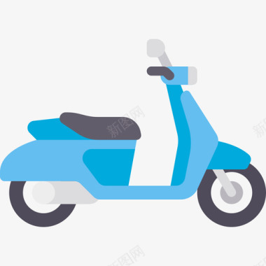 摩托车交通9平坦图标图标