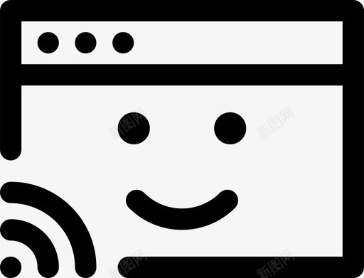 情感浏览器电脑图标svg_新图网 https://ixintu.com wifi 互联网 信号 快乐 情感 浏览器 电脑