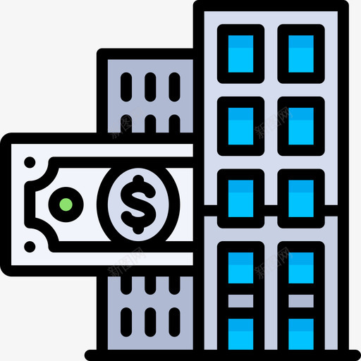 房地产金融11线性颜色图标svg_新图网 https://ixintu.com 房地产 线性颜色 金融11