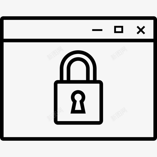 锁定网站浏览器互联网图标svg_新图网 https://ixintu.com 互联网 家长控制 导航 浏览器 锁定线路 锁定网站
