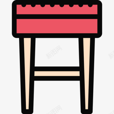 凳子家具24彩色图标图标