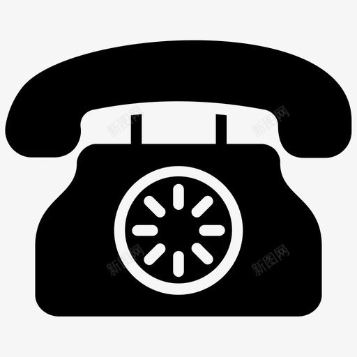电话古董电话旧电话图标svg_新图网 https://ixintu.com 传统电话 典型电话 古董电话 旧电话 电话 社交媒体字形图标