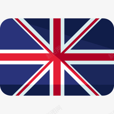 英国国旗2平坦图标图标