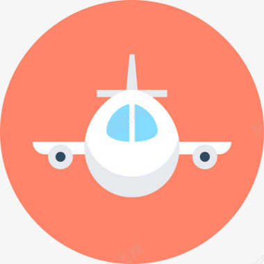 飞机旅行11圆形图标图标