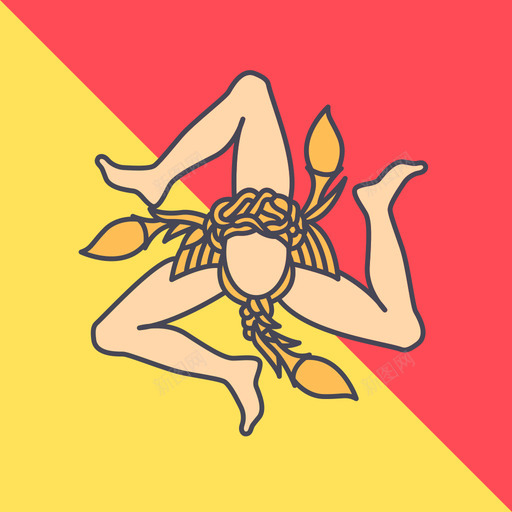 西西里岛国际旗帜4广场图标svg_新图网 https://ixintu.com 国际旗帜4 广场 西西里岛